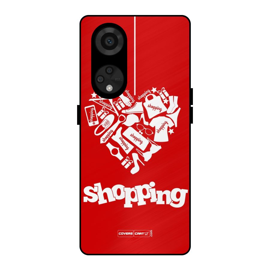 Shopaholic Shopping Love Metal Back Case for Reno8 T 5G