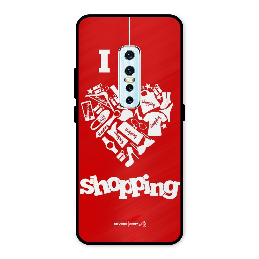 Shopaholic Shopping Love Metal Back Case for Vivo V17 Pro