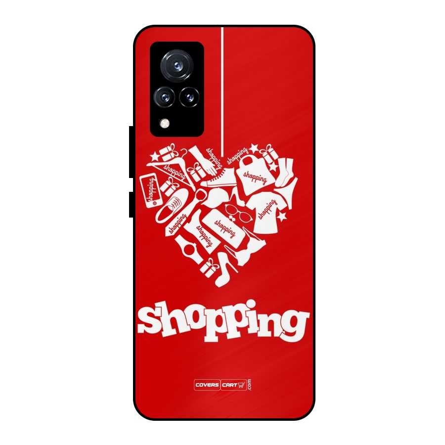 Shopaholic Shopping Love Metal Back Case for Vivo V21 5G