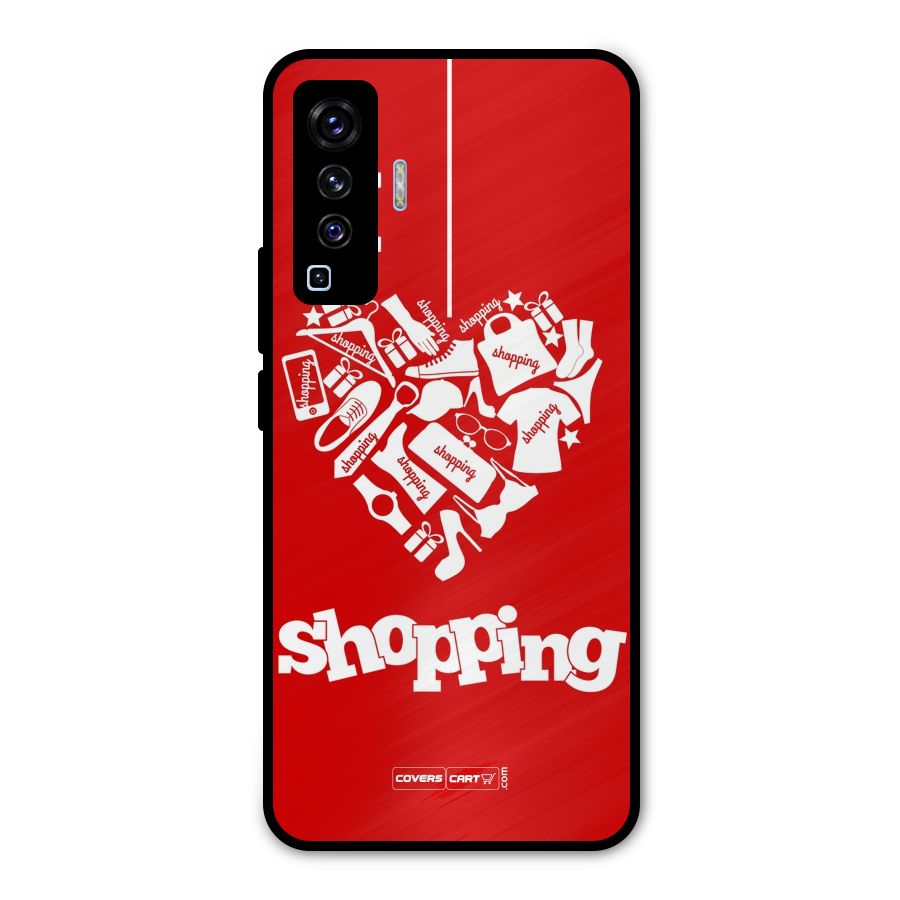 Shopaholic Shopping Love Metal Back Case for Vivo X50