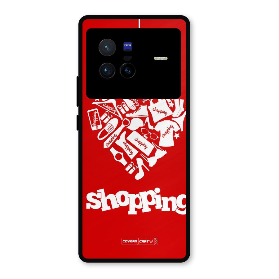 Shopaholic Shopping Love Metal Back Case for Vivo X80