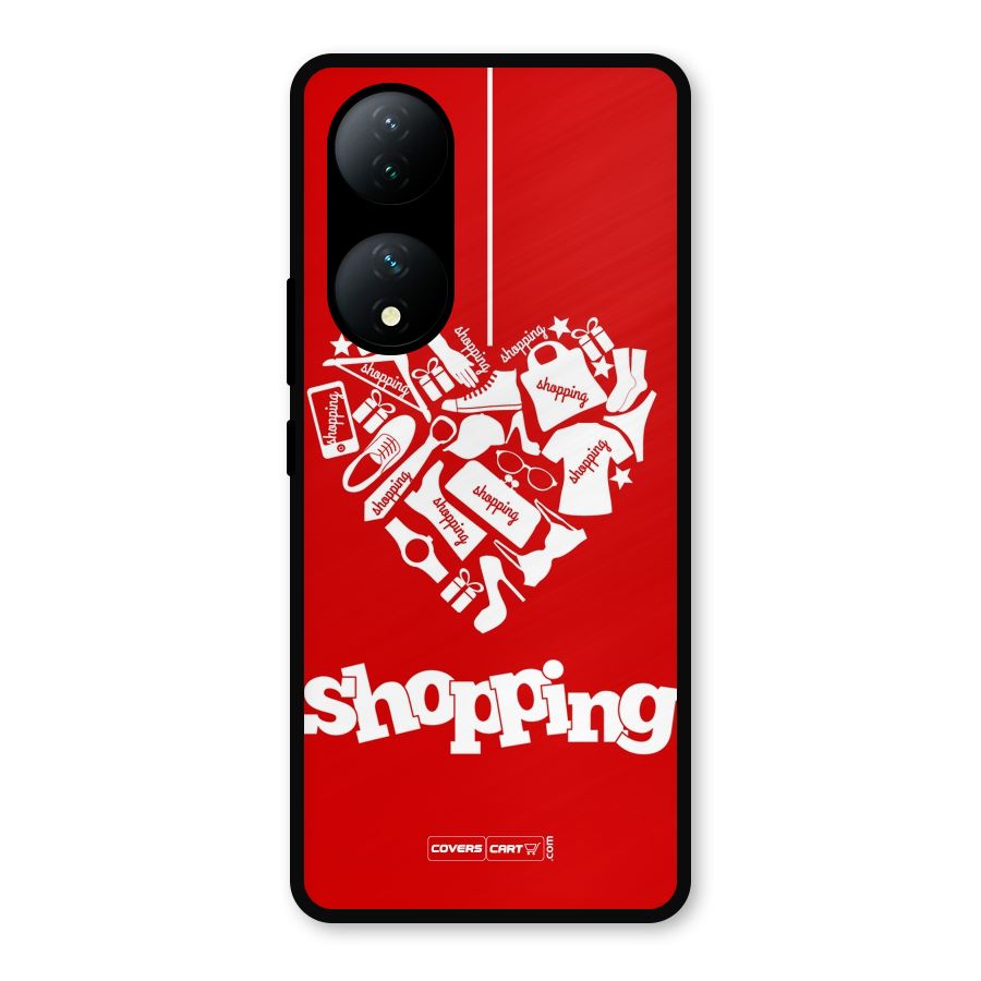 Shopaholic Shopping Love Metal Back Case for Vivo Y100a