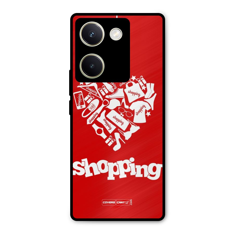 Shopaholic Shopping Love Metal Back Case for Vivo Y200 Pro