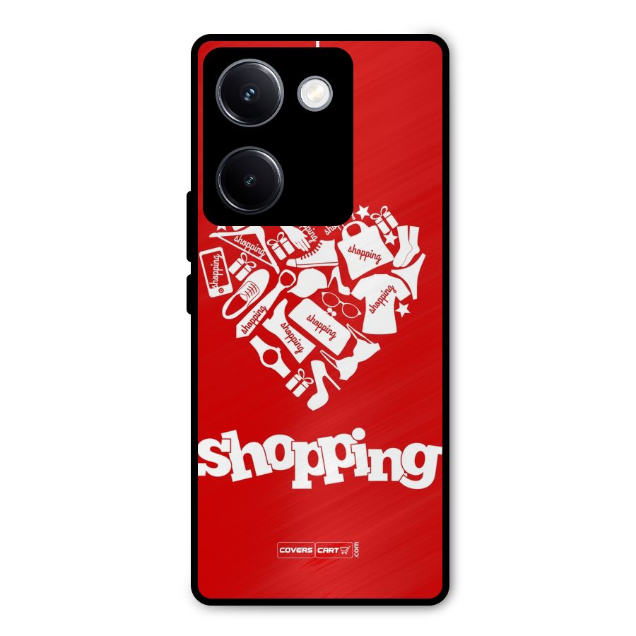 Shopaholic Shopping Love Metal Back Case for Vivo Y300 Plus