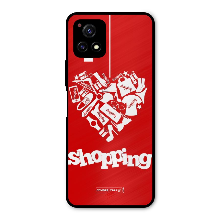 Shopaholic Shopping Love Metal Back Case for Vivo Y72 5G