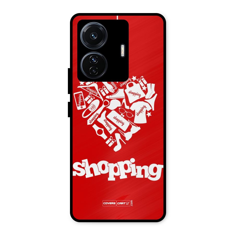 Shopaholic Shopping Love Metal Back Case for iQOO Z6