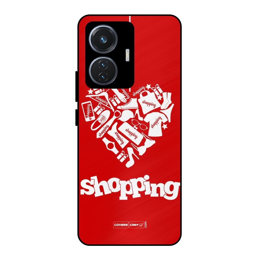 Shopaholic Shopping Love Metal Back Case for iQOO Z6 44W