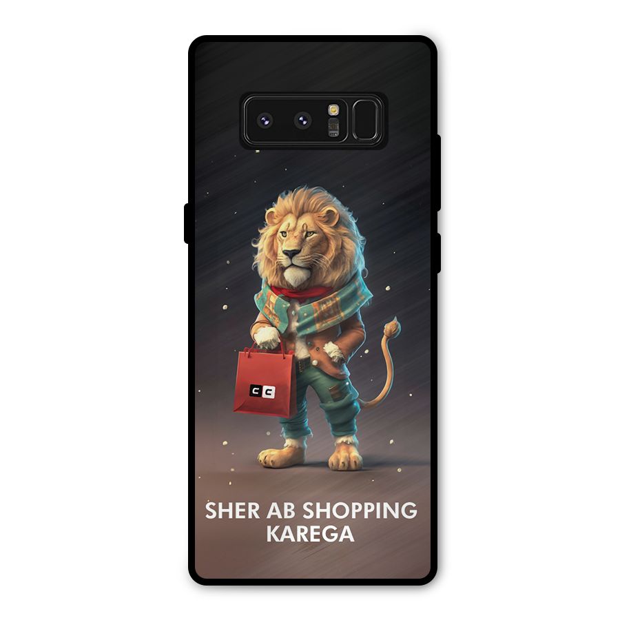 Shopping Sher Metal Back Case for Galaxy Note 8