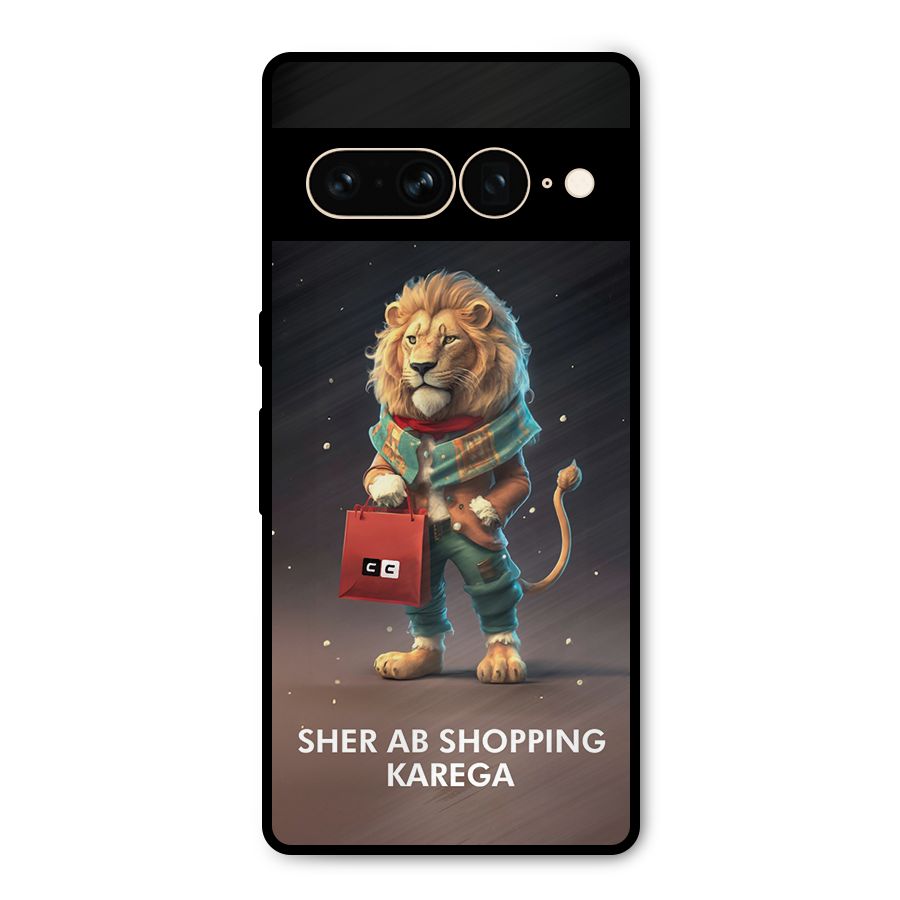 Shopping Sher Metal Back Case for Google Pixel 7 Pro