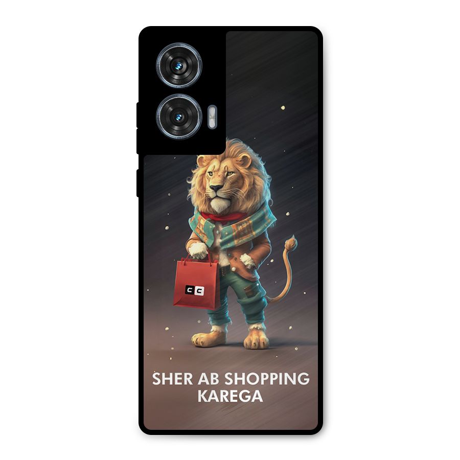 Shopping Sher Metal Back Case for Motorola Edge 50 Fusion