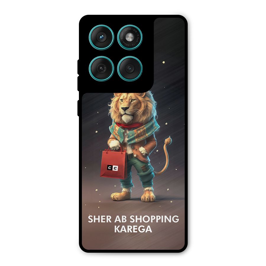 Shopping Sher Metal Back Case for Motorola Edge 60