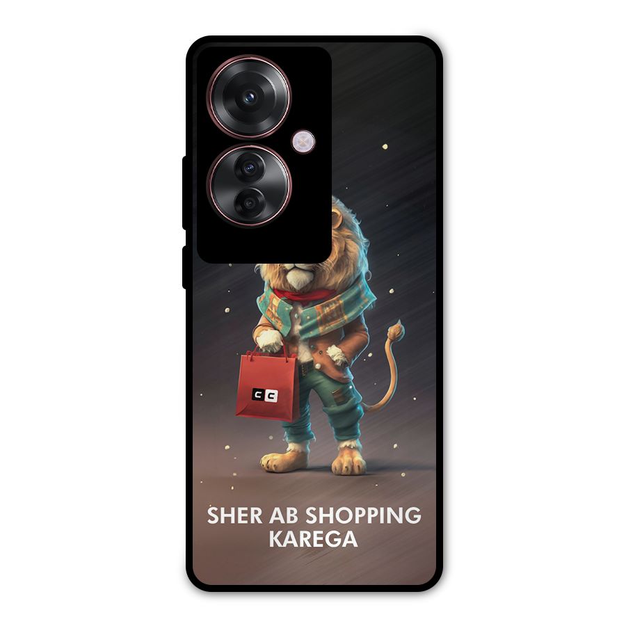 Shopping Sher Metal Back Case for Oppo F25 Pro
