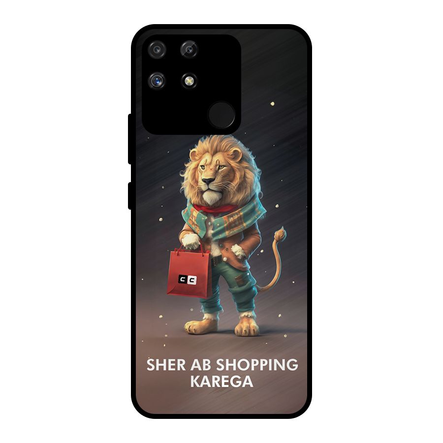 Shopping Sher Metal Back Case for Realme Narzo 50A