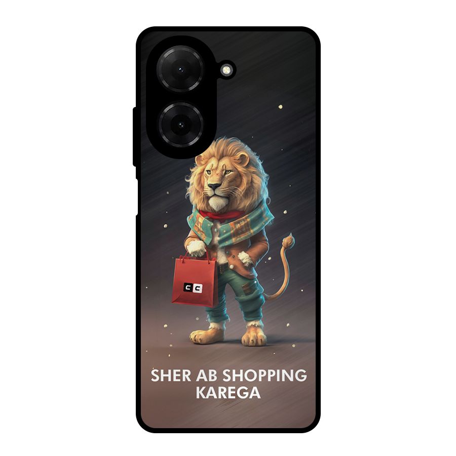 Shopping Sher Metal Back Case for Redmi A5 4G