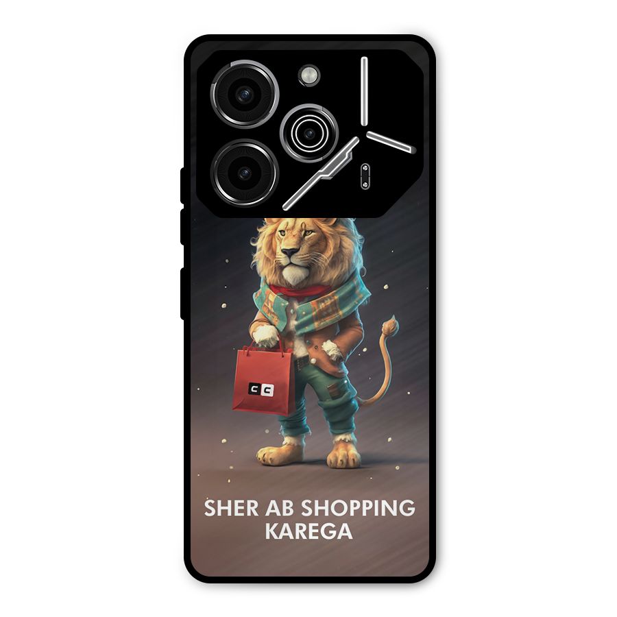 Shopping Sher Metal Back Case for Tecno Pova 6 Pro
