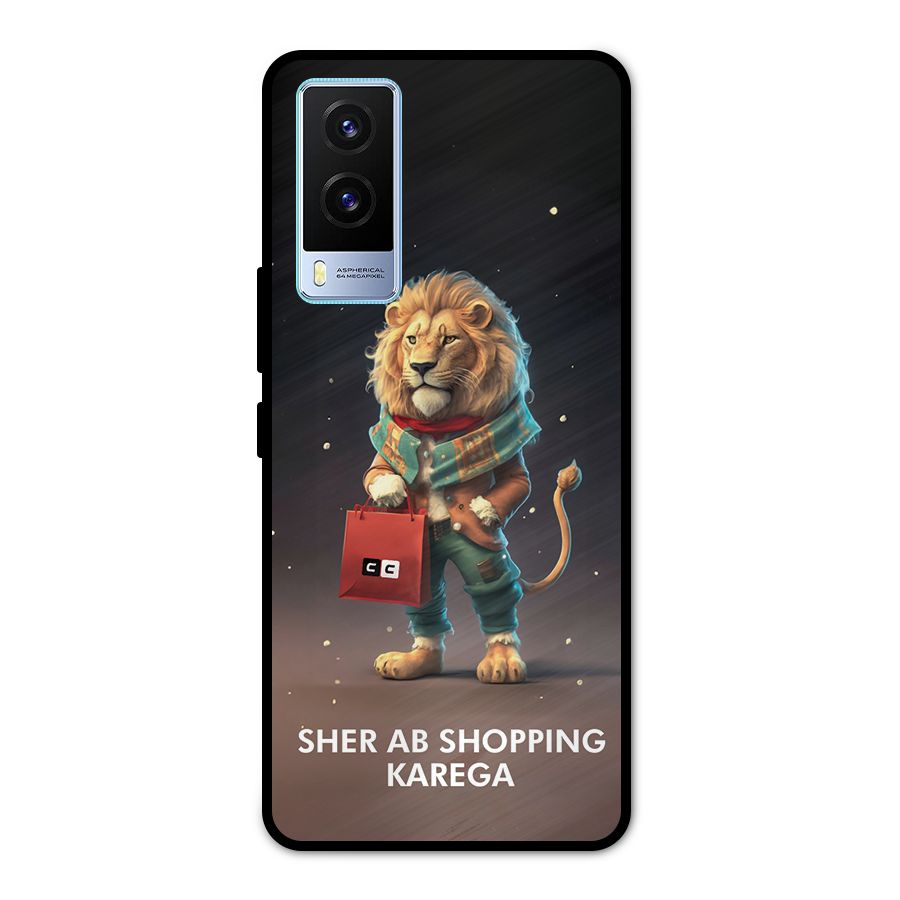 Shopping Sher Metal Back Case for Vivo V21e 5G