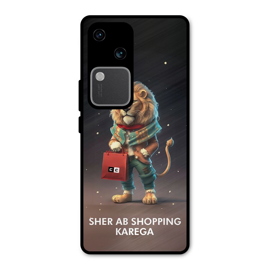Shopping Sher Metal Back Case for Vivo V30