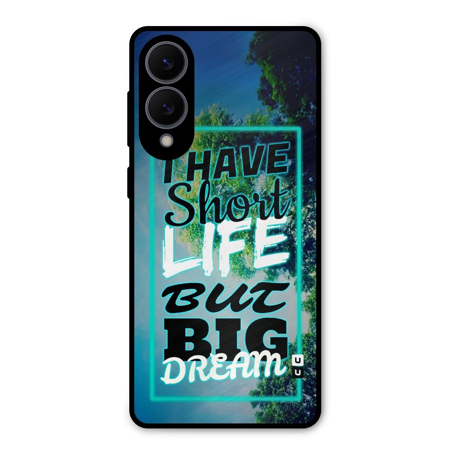 Short Life Big Dream Metal Back Case for Galaxy S25 Edge