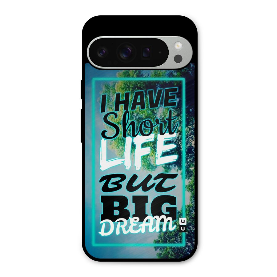 Short Life Big Dream Metal Back Case for Google Pixel 9 Pro XL