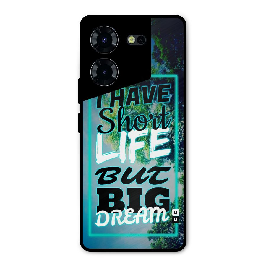 Short Life Big Dream Metal Back Case for Tecno Pova 5 Pro 5G