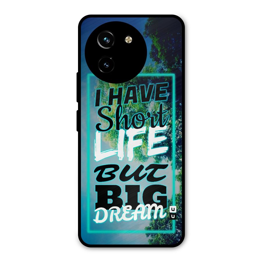 Short Life Big Dream Metal Back Case for Vivo T3x