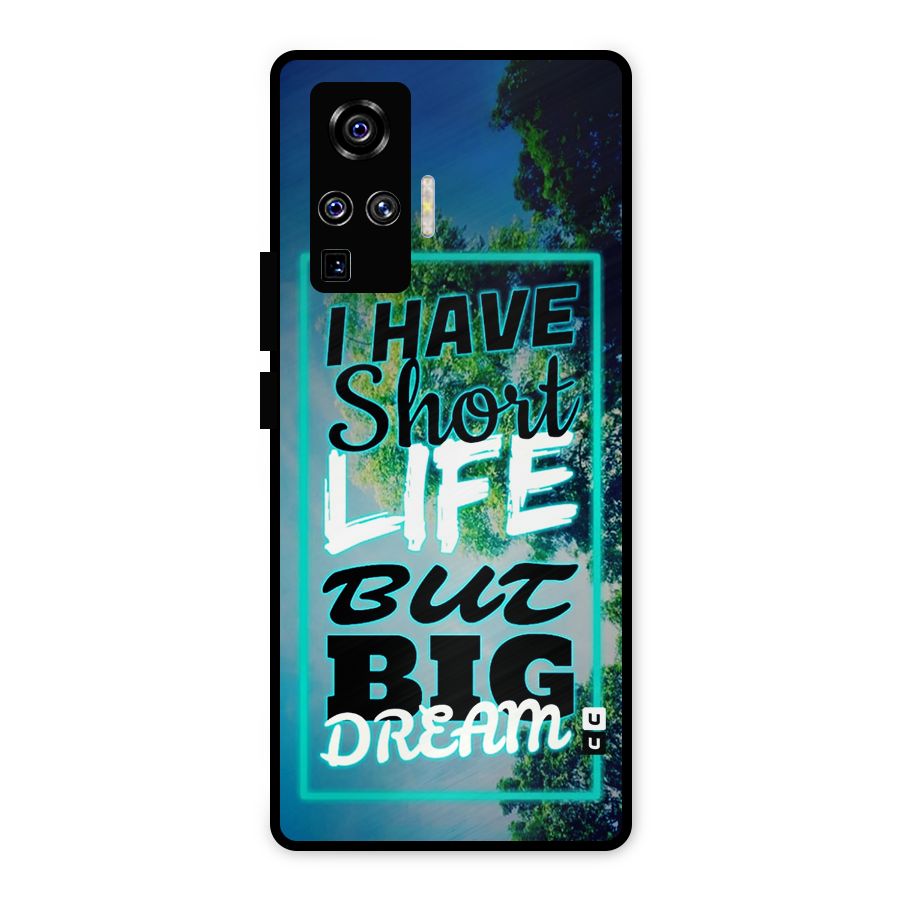 Short Life Big Dream Metal Back Case for Vivo X50 Pro