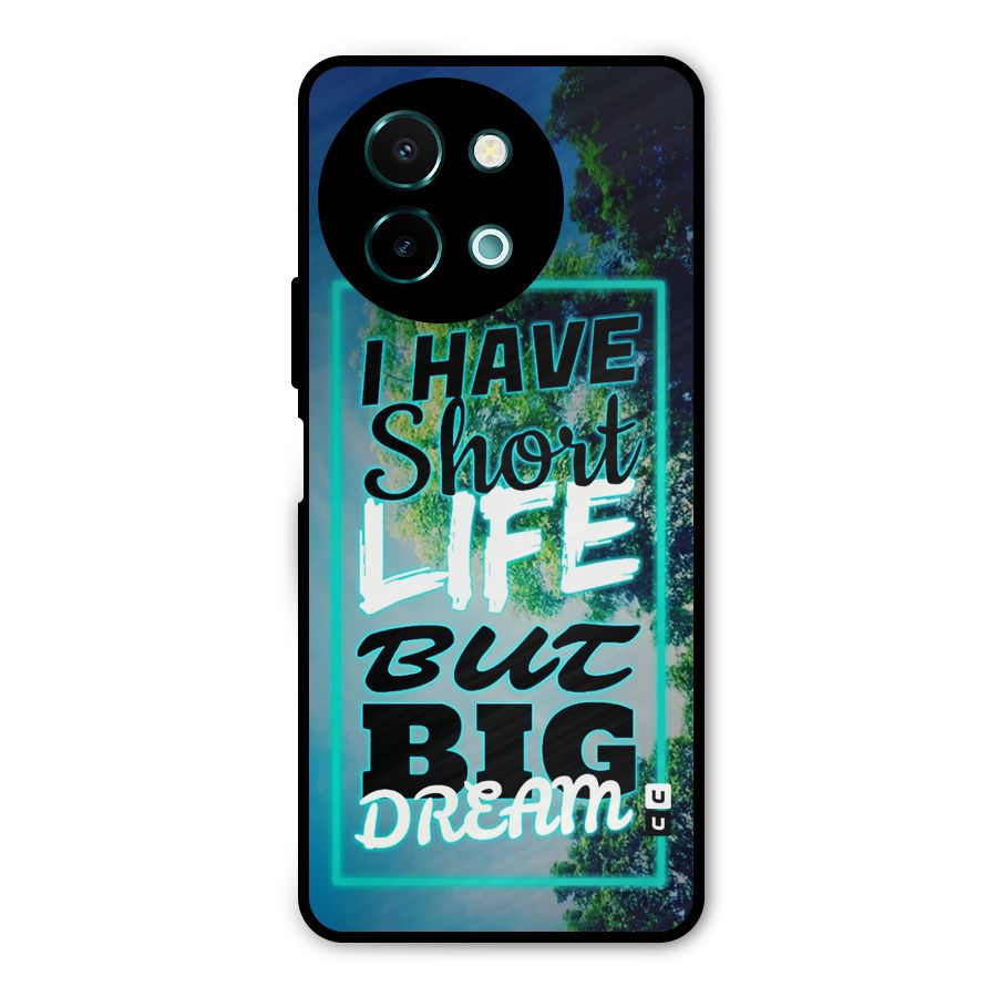 Short Life Big Dream Metal Back Case for Vivo Y58