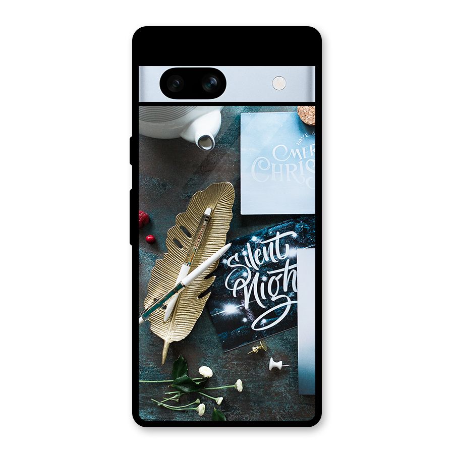 Silent Night Celebrations Glass Back Case for Google Pixel 7a