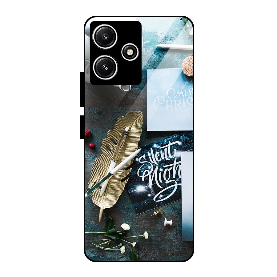 Silent Night Celebrations Glass Back Case for Poco M6 Pro