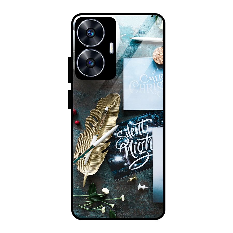 Silent Night Celebrations Glass Back Case for Realme Narzo N55