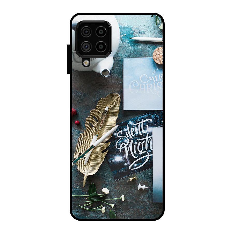Silent Night Celebrations Metal Back Case for Galaxy A22 4G