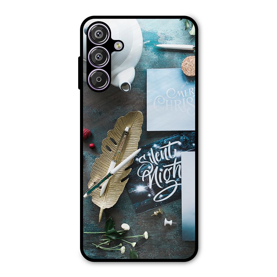 Silent Night Celebrations Metal Back Case for Galaxy F15