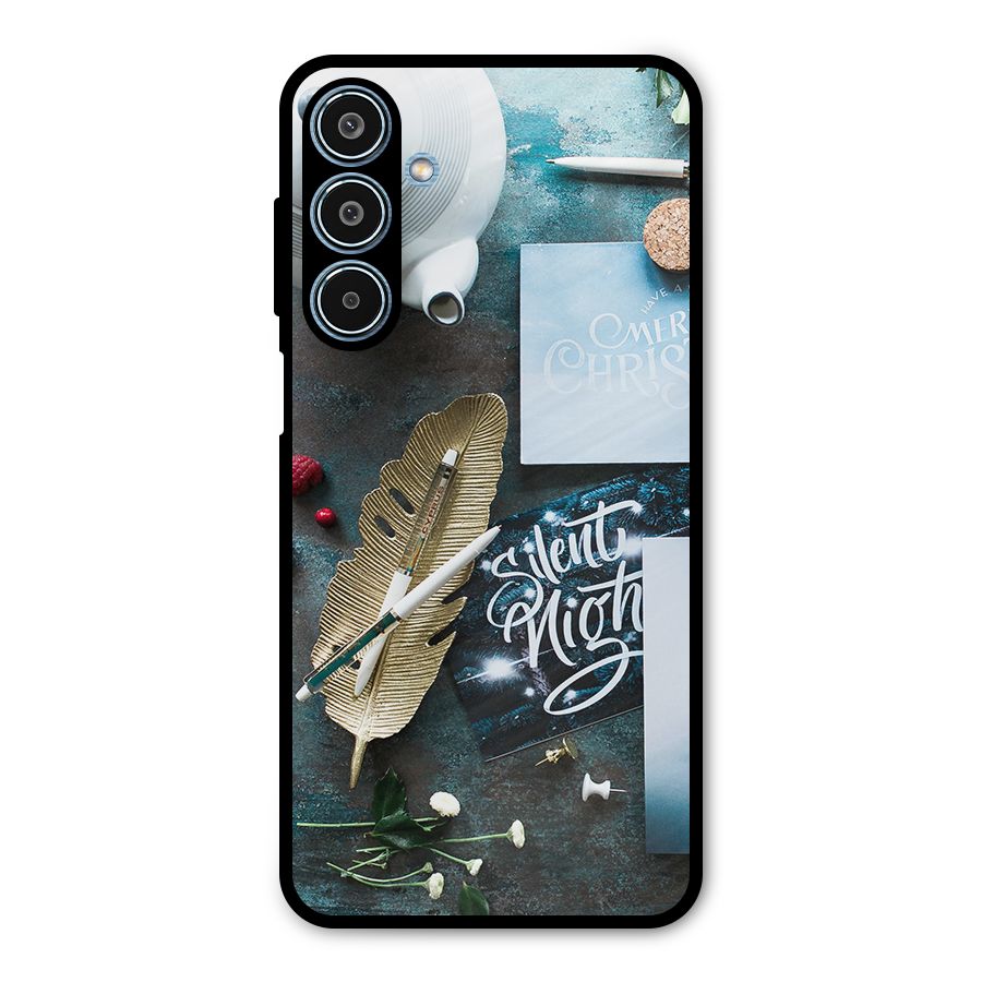 Silent Night Celebrations Metal Back Case for Galaxy M35