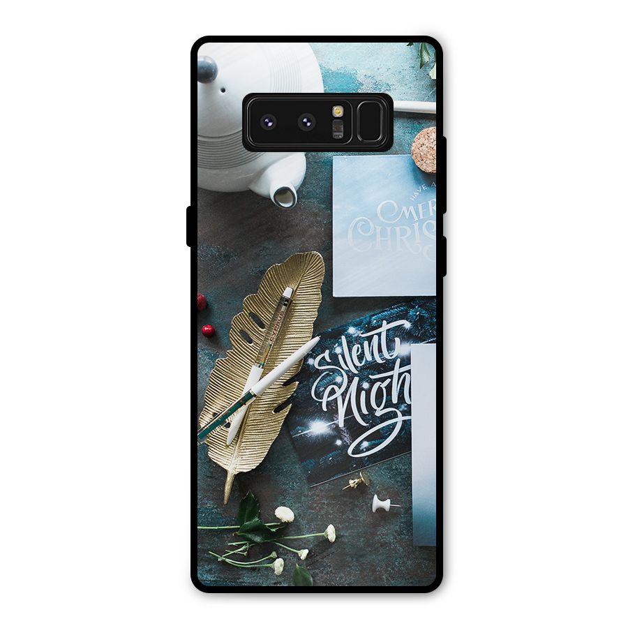 Silent Night Celebrations Metal Back Case for Galaxy Note 8