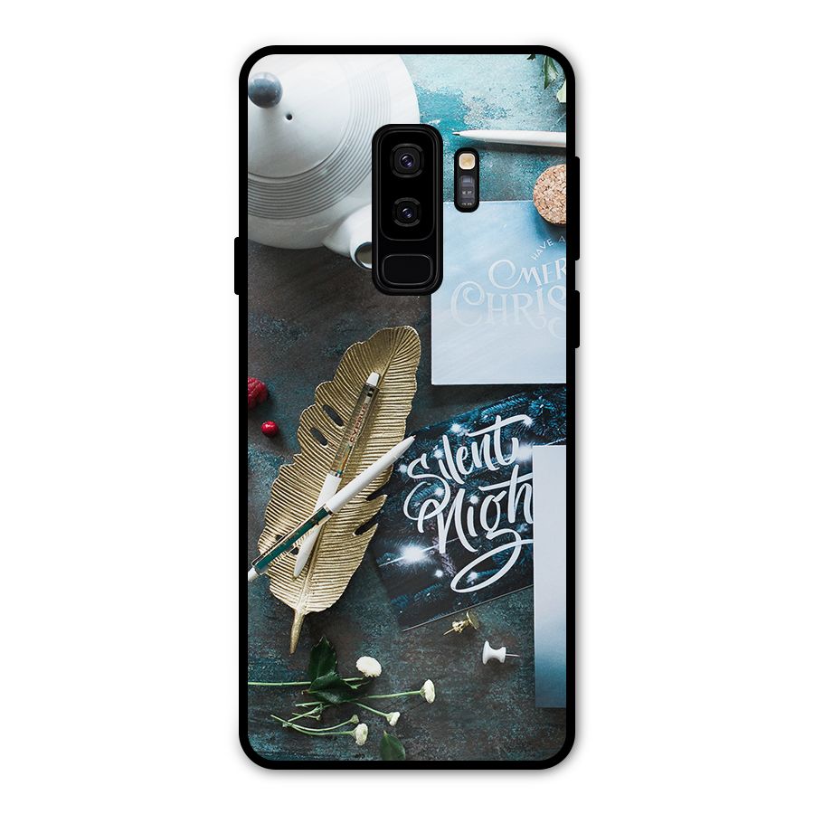 Silent Night Celebrations Metal Back Case for Galaxy S9 Plus