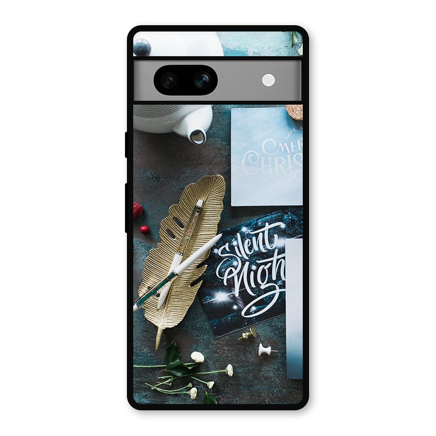 Silent Night Celebrations Metal Back Case for Google Pixel 7a
