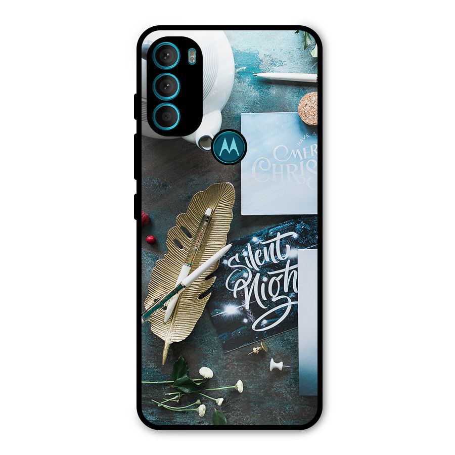 Silent Night Celebrations Metal Back Case for Moto G71 5G
