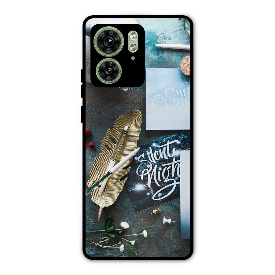 Silent Night Celebrations Metal Back Case for Motorola Edge 40 5G