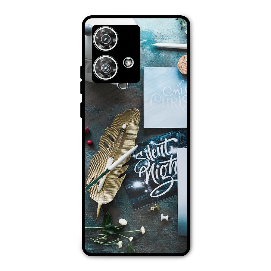 Silent Night Celebrations Metal Back Case for Motorola Edge 40 Neo