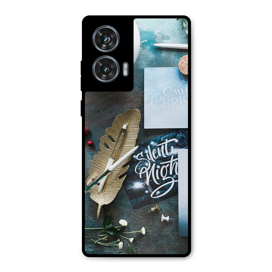 Silent Night Celebrations Metal Back Case for Motorola Edge 50 Fusion