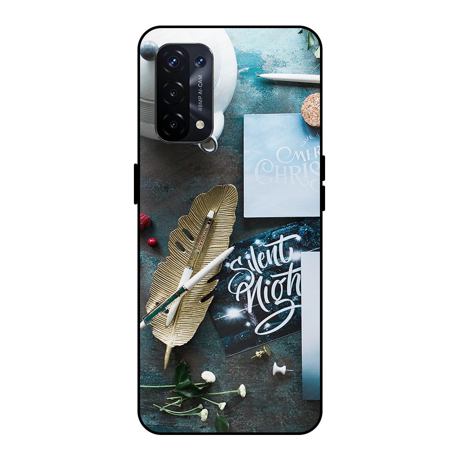 Silent Night Celebrations Metal Back Case for Oppo A74 5G