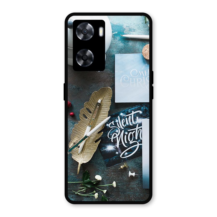 Silent Night Celebrations Metal Back Case for Oppo A77