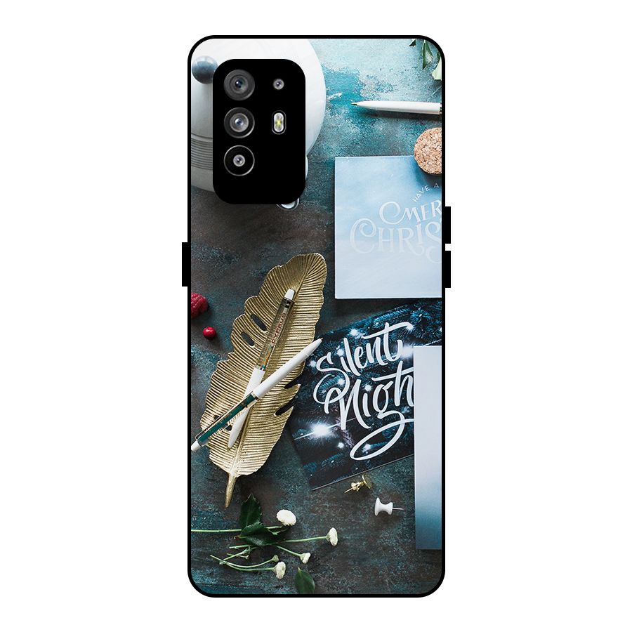 Silent Night Celebrations Metal Back Case for Oppo F19 Pro Plus 5G