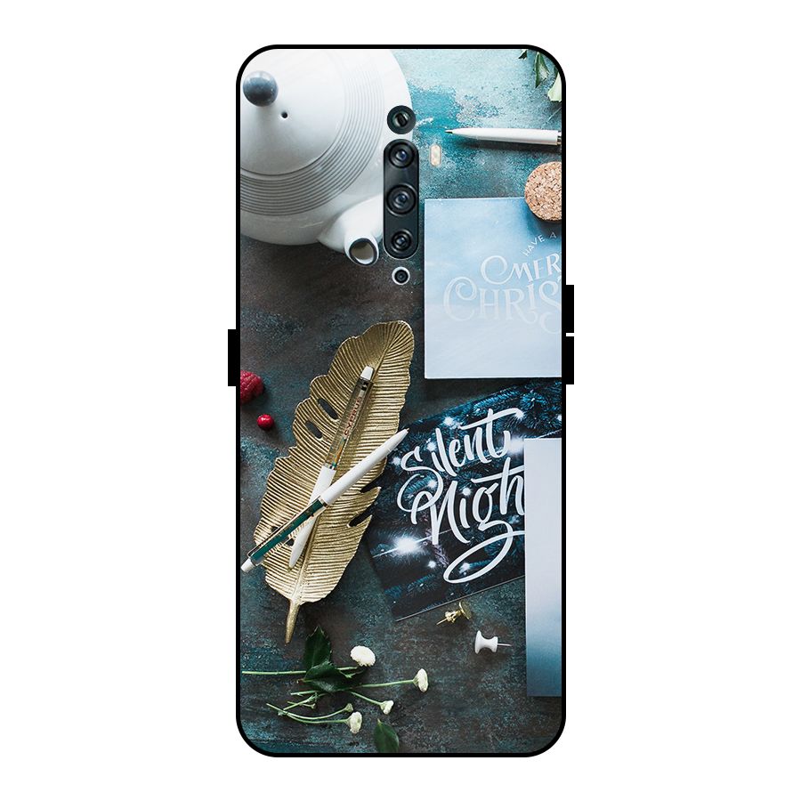 Silent Night Celebrations Metal Back Case for Oppo Reno2 F