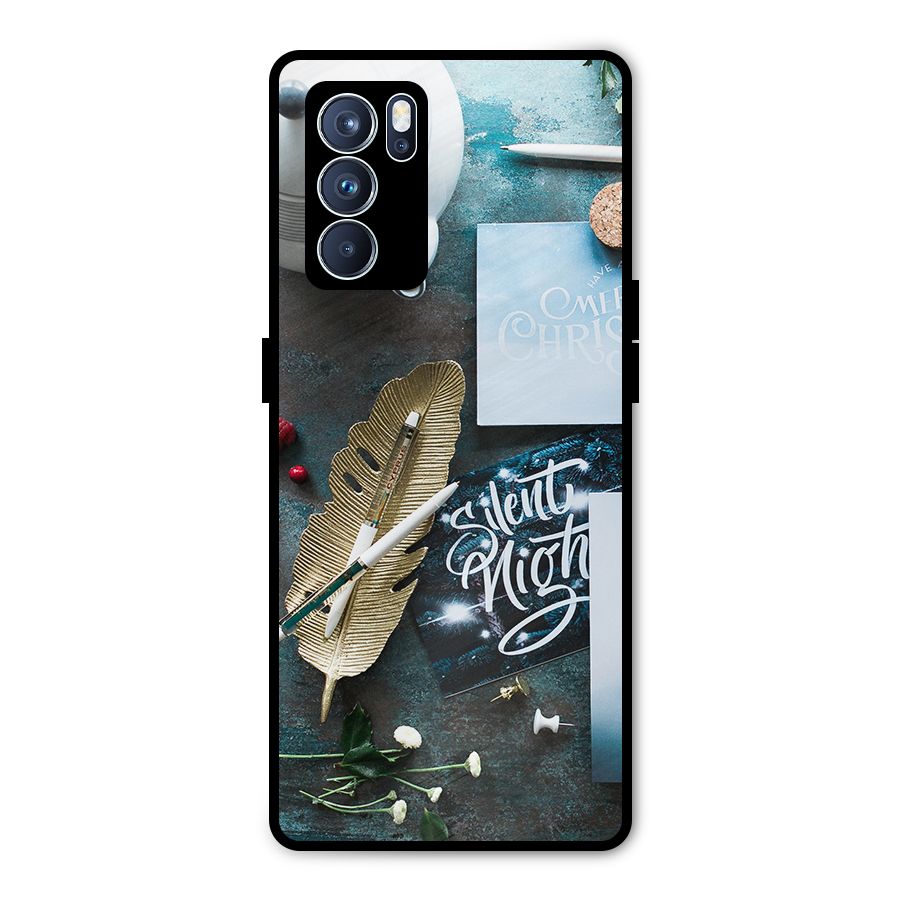 Silent Night Celebrations Metal Back Case for Oppo Reno6 Pro 5G