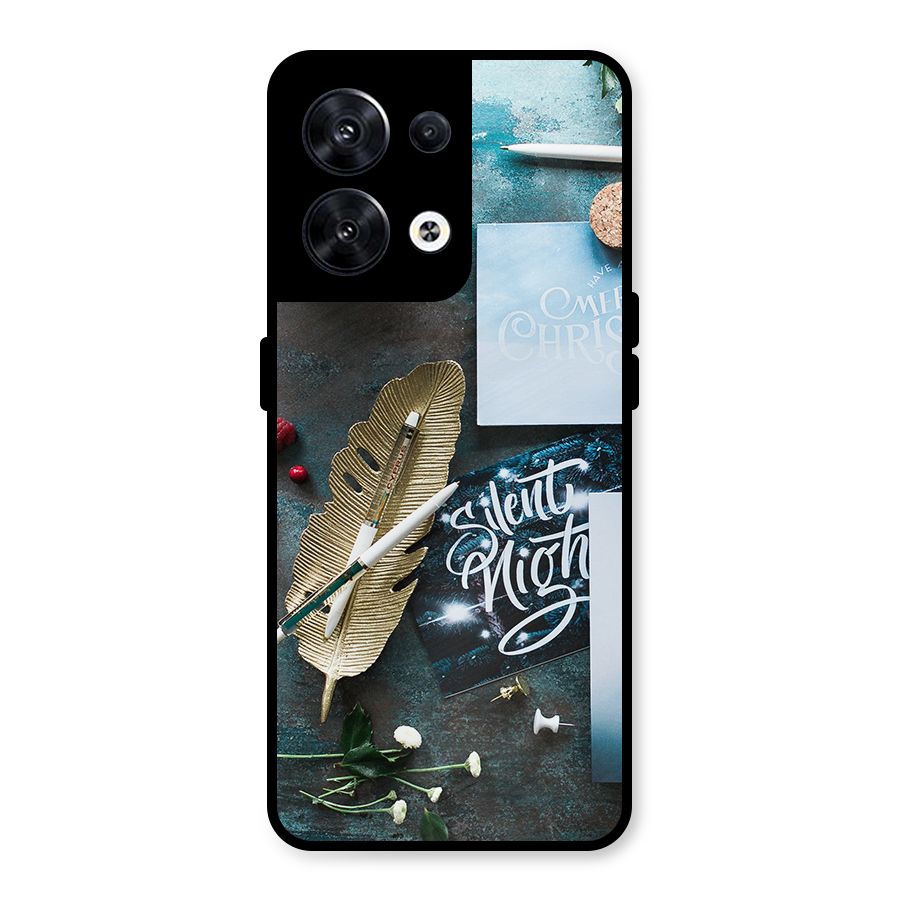 Silent Night Celebrations Metal Back Case for Oppo Reno8 5G