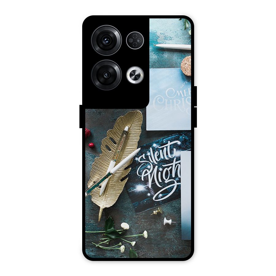 Silent Night Celebrations Metal Back Case for Oppo Reno8 Pro 5G