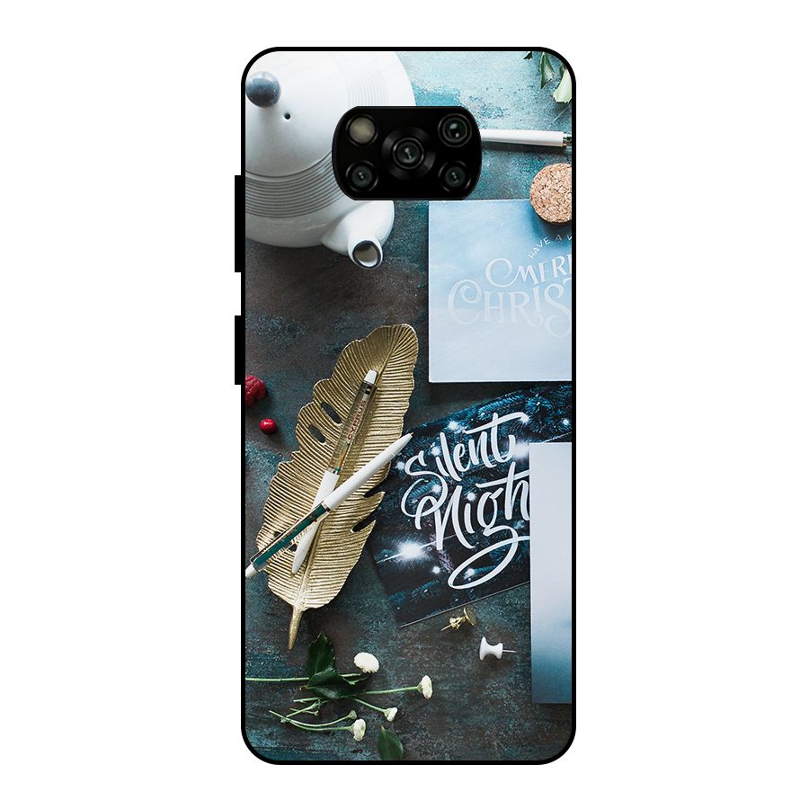 Silent Night Celebrations Metal Back Case for Poco X3
