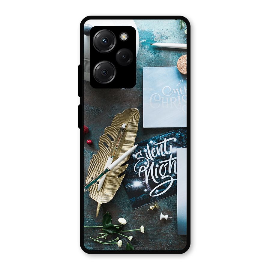 Silent Night Celebrations Metal Back Case for Poco X5 Pro