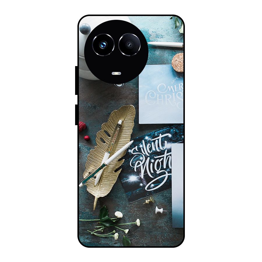 Silent Night Celebrations Metal Back Case for Realme 11X